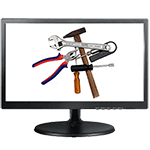 Computer Monitor showing WP Maintenance Tools